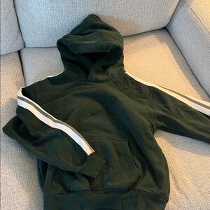 Artzia Green Hoodie with White and green Stripes size s
